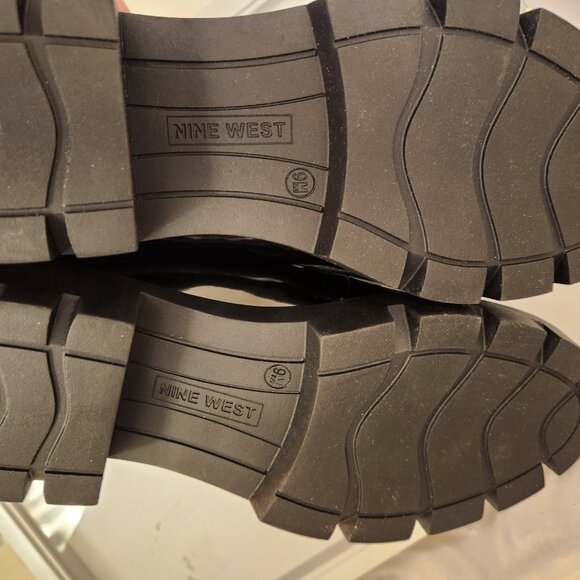 Nine West Glossy Black Chunky Loafers - Picture 7 of 9